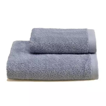 Пара однотонных хлопковых махровых полотенец - Жемчужный Lisola Basic, цвет Polonia