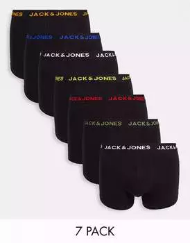 Пара плавок Jack & Jones черного цвета с цветным логотипом на поясе