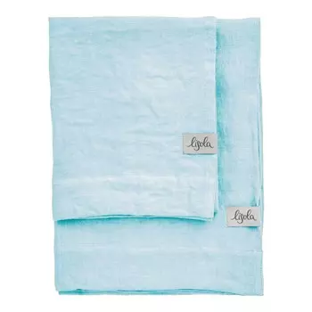 Пара полотенец из чистого льна - Панама Lisola Stone, цвет Tiffany