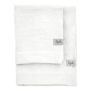 Пара полотенец из чистого льна - Панама Lisola Stone, цвет Bianco