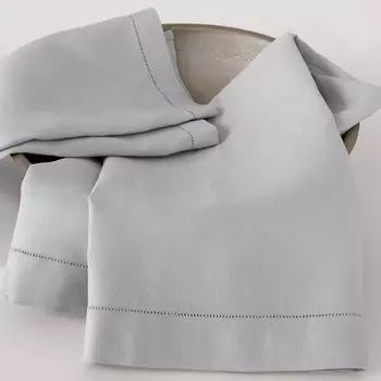 Пара полотенец из чистого льна с мережкой - Палинуро NK, цвет Grigio