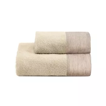 Пара полотенец с льняной оборкой - Sierra Lisola, цвет Beach