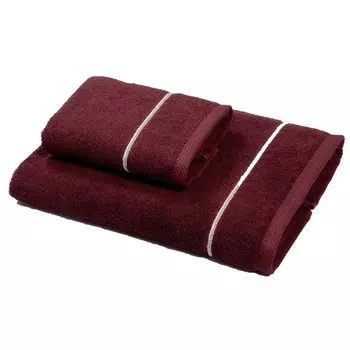 Пара полотенец с вышивкой - Атолл Dea, цвет Bordeaux