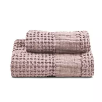 Пара сотовых полотенец с льняной каймой - Jaspy Lisola Stone, ладан