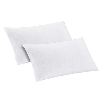 Пара жаккардовых махровых наволочек на молнии - Sanaform Daunex