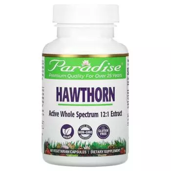 Paradise Herbs Hawthorn Berry 60 Vegetarian Capsules
