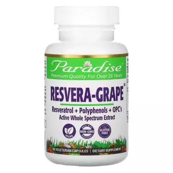 Paradise Herbs MedVita ResveraGrape 60 Vegetarian Capsules