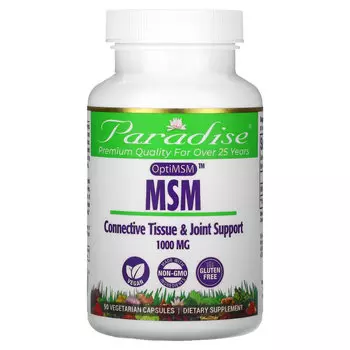 Paradise Herbs, МСМ, 1000 мг, 90 вегетарианских капсул