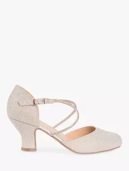 Paradox London Туфли-лодочки с блестящими перекрестными ремешками Regina, серебряный