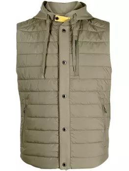 Parajumpers дутый жилет с капюшоном, зеленый