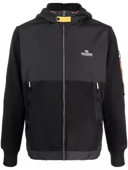 Parajumpers худи на молнии с нашивкой-логотипом, черный