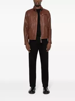 Parajumpers кожаная куртка на молнии Justin, коричневый