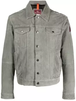 Parajumpers куртка-рубашка с нашивкой-логотипом, зеленый
