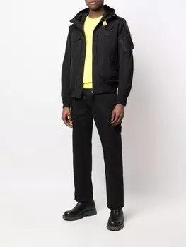 Parajumpers куртка с капюшоном и нашивкой-логотипом, черный