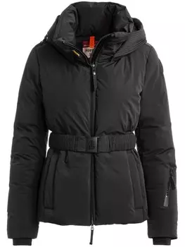 Parajumpers пуховик с нашивкой-логотипом, черный