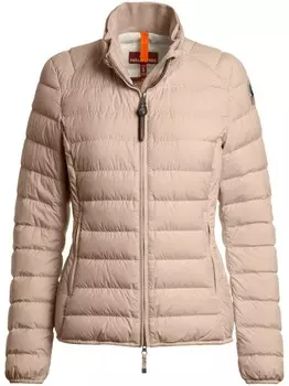 Parajumpers пуховик с нашивкой-логотипом, нейтральный цвет