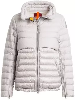 Parajumpers пуховик с нашивкой-логотипом, серый