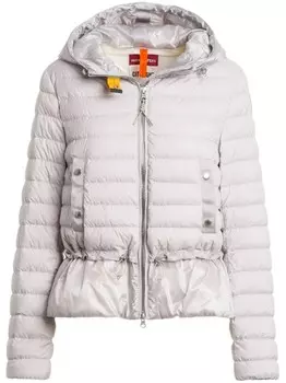 Parajumpers пуховик с нашивкой-логотипом, серый