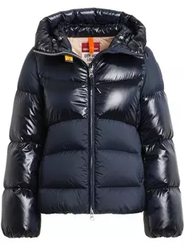 Parajumpers пуховик с нашивкой-логотипом, синий