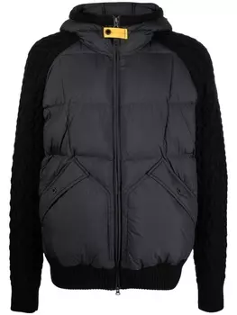 Parajumpers пуховик со вставками из шерсти, черный