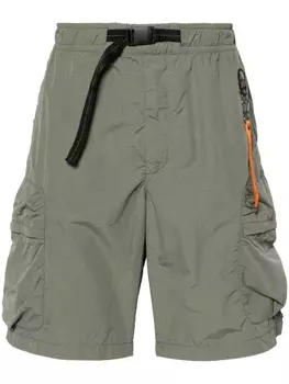 Parajumpers шорты с жатым эффектом и нашивкой-логотипом, зеленый