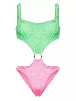 Paramidonna купальник Olivia в стиле колор-блок с жатым эффектом, розовый