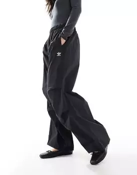 Парашютные брюки Essentials Ripstop черного цвета adidas Originals