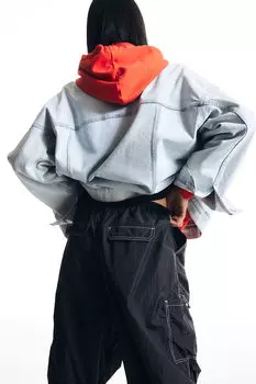 Парашютные брюки H&M, черный