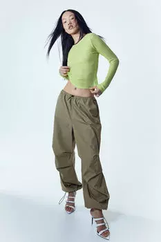 Парашютные брюки H&M, хаки