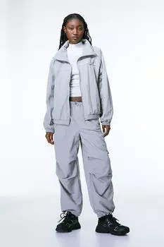 Парашютные брюки H&M, серый