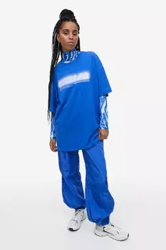 Парашютные брюки H&M, синий