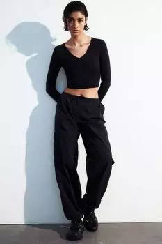 Парашютные брюки карго Drymove H&M, черный