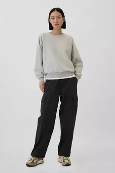 Парашютные брюки карго с высокой талией Gap, черный