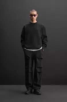 Парашютные брюки x helement ZARA, черный