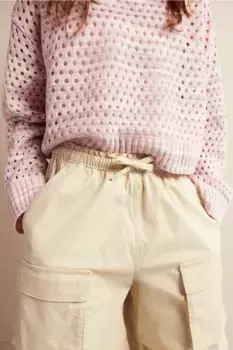 Парашютные штаны H&M, бежевый