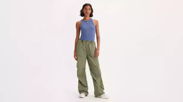 Парашютные женские брюки Levi's, зеленый