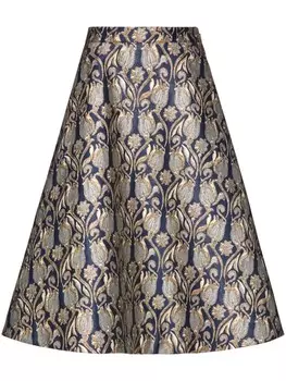Парчовая юбка миди Valentino Garavani, золотой
