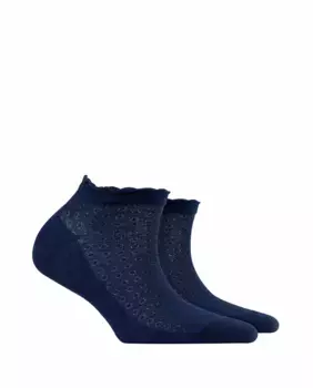 Парчовые носки до щиколотки Burlington, темно-синий