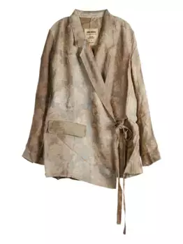 Парчовый блейзер Khloe с запахом Uma Wang, коричневый