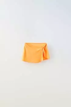 Парео из блестящей ткани Zara, оранжевый