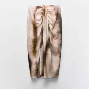 Парео-юбка Zara Printed, светло-коричневый