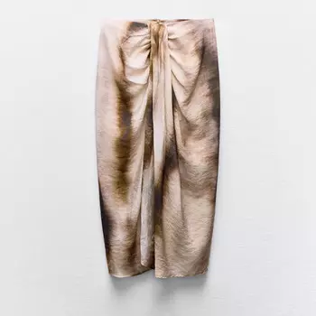 Парео-юбка Zara Printed, светло-коричневый