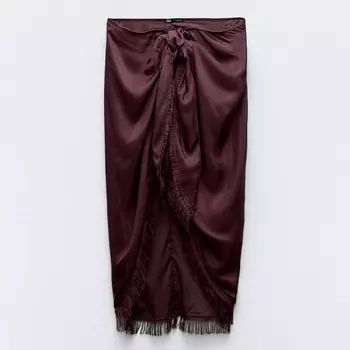 Парео Zara Frayed, фиолетовый