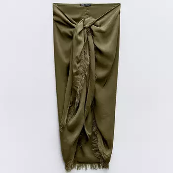 Парео Zara Frayed, хаки