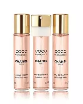 Набор сменных флаконов парфюмерной воды Chanel Coco Mademoiselle, 3x20 мл