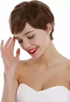 Парик из натуральных волос WIG ME UP, коричневый