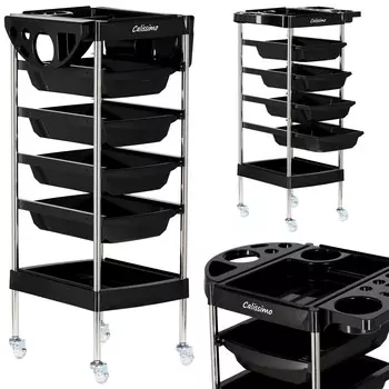 Парикмахерская косметичка для салона X7, универсальный шкаф-стол-тележка на колесах Calissimo