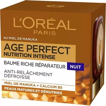 Paris Age Perfect ночной бальзам для зрелой кожи, интенсивное питание, 50 мл, L'Oreal