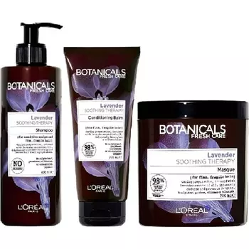 Paris Botanicals Soothing Therapy Лавандовый шампунь 400 мл, бальзам-кондиционер с лавандой 200 мл, маска для волос с лавандой 200 мл, L'Oreal