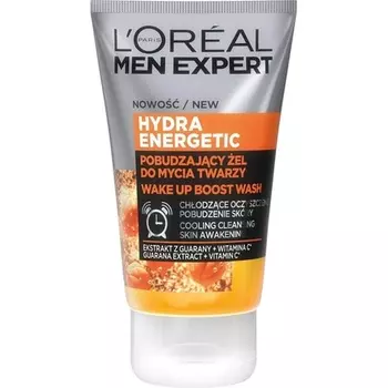 Paris Men Expert Hydra Energetic Очищающий гель для лица с охлаждающим и стимулирующим действием на кожу 100мл, L'Oreal